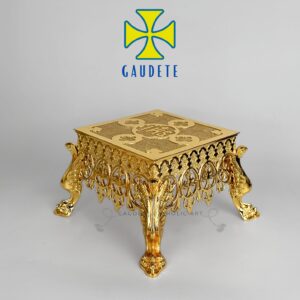 Alternative view of Bệ đỡ Mặt nhật Mình Thánh bằng đồng thau mạ vàng