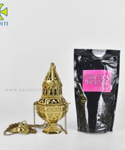 Alternative view of 10 Ornate Censer Boat Set  Brass