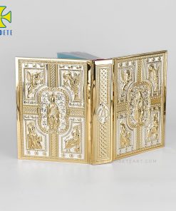 Alternative view of Book cover of the Gospel featuring the symbols of the 4 Evangelists Used in the Liturgy