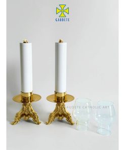Mẫu chân nến bàn thờ sử trong trong các bàn thờ gia đình hoặc trong nhà thờ - Image 4