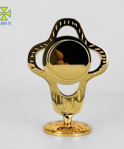 Reliquary in gilded brass cross symbol - Image 7